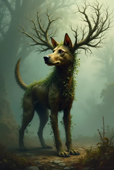 tree heads dog
