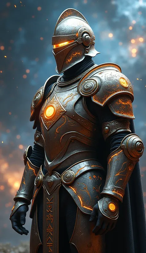 Celestial knight wearing a knight helmet, High detail, realistic, realistic style, ultra high resolution, ultra high detail, high quality, realistic detail 