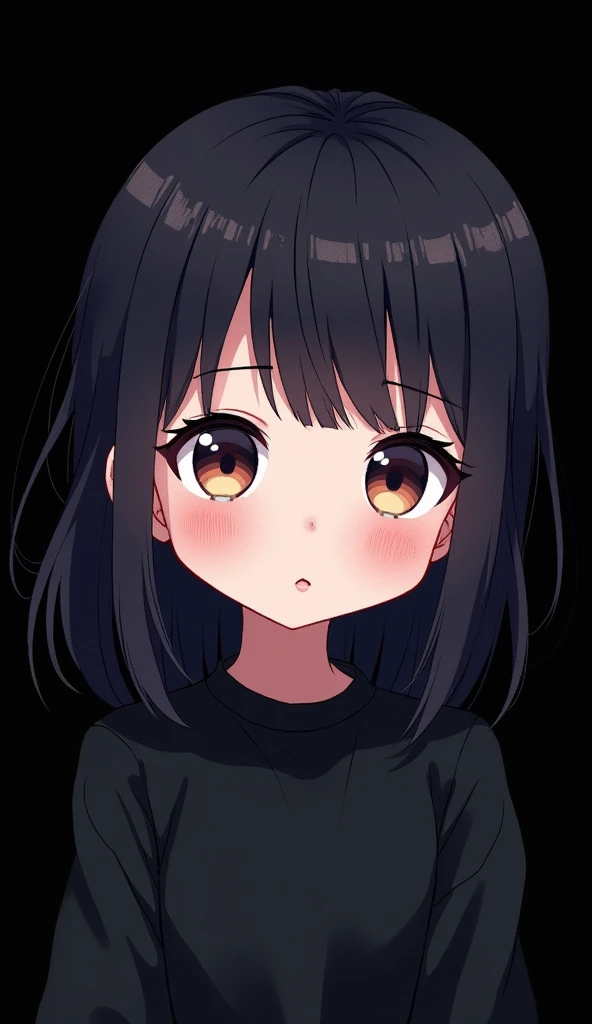 Chibi pixelated white anime girl, black background, beautiful detailed eyes, beautiful detailed lips, extremely detailed face, long eyelashes, portrait, digital art, minimalist, highly detailed, 8k, HDR, cinematic lighting, vibrant colors