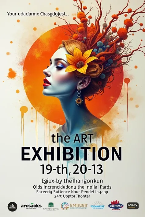 The art exhibition poster have date have location