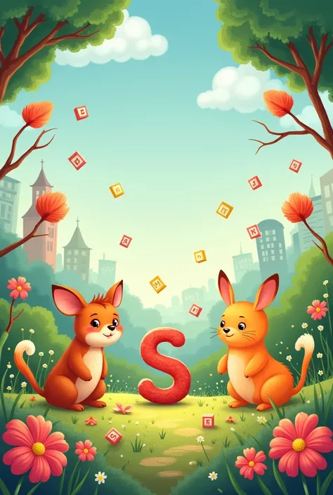 Background image for kids A to Z learning game website 