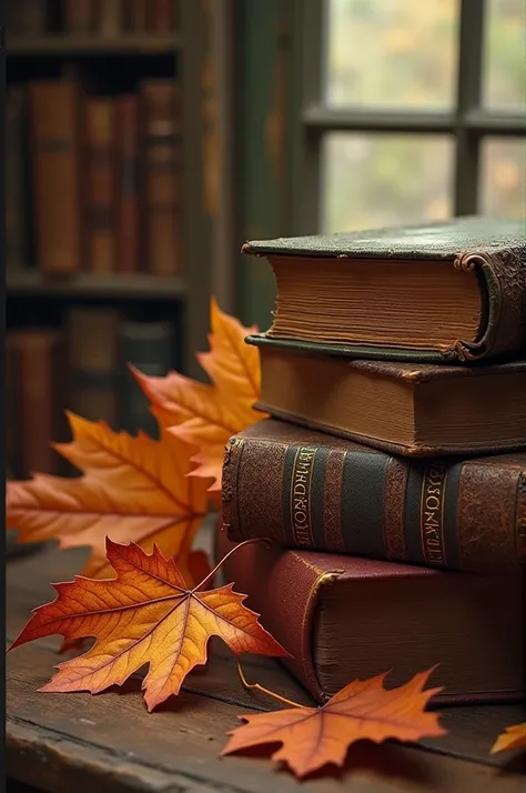 Leaves and books