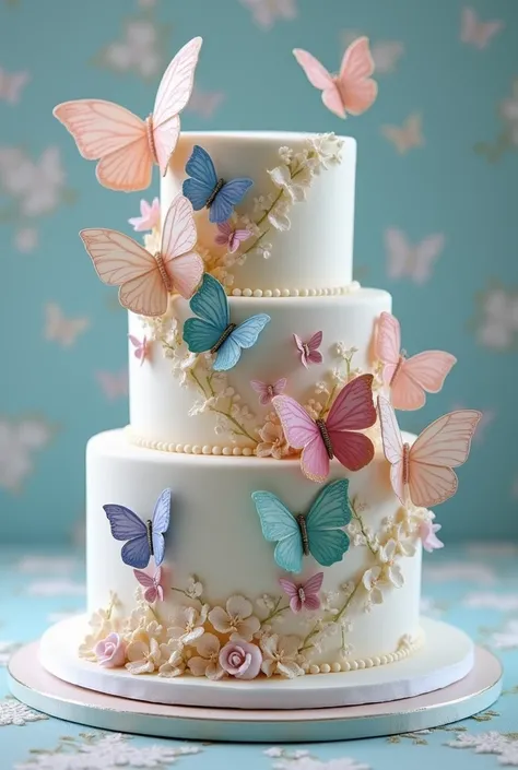 A butterfly themed cake 