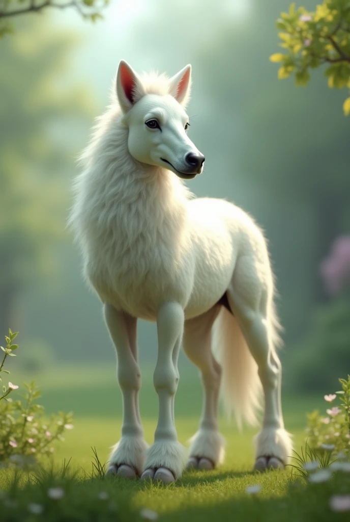 White-legged horse-shaped pincher dog 