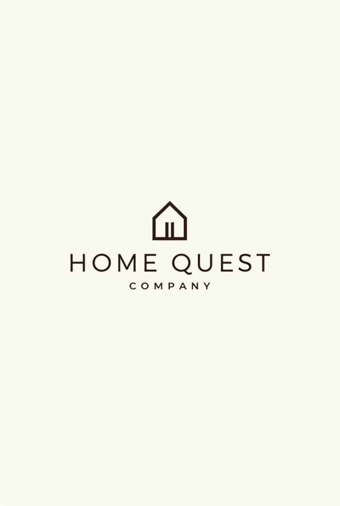 Create a minimalist logo or present a brand name home quest which is a real state company that sell transient, condominiums, travel tours, apartment,,