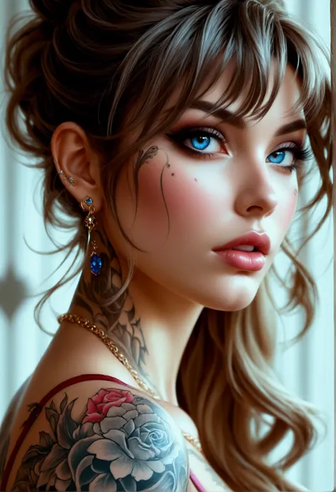 beautiful digital artwork, beautiful digital art, detailed beautiful face, 8k high quality oled detailed art, very beautiful digital art, digital art. highly detailed, beautiful detailed body, Create a hyper detailed photograph of a perfectly simetrical ta...