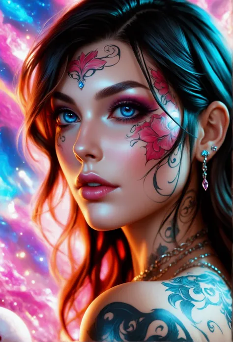 beautiful digital artwork, beautiful digital art, detailed beautiful face, 8k high quality oled detailed art, very beautiful digital art, digital art. highly detailed, beautiful detailed body, Create a hyper detailed photograph of a perfectly simetrical ta...