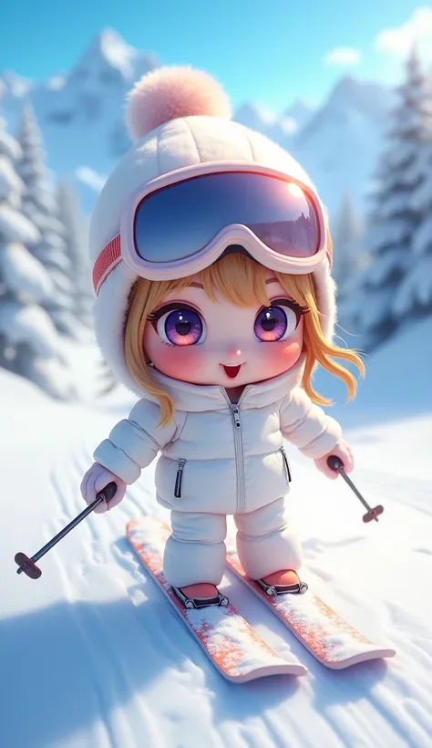 girl, chibi, cute, beautiful most eyes, full-length, skiing in the mountains,
wearing a white ski suit, ultra high quality model, intricate
artwork masterpiece, golden ratio, trending on cgsociety,
Fujicolor c200, epic, trending on artstation, 8k, hdr