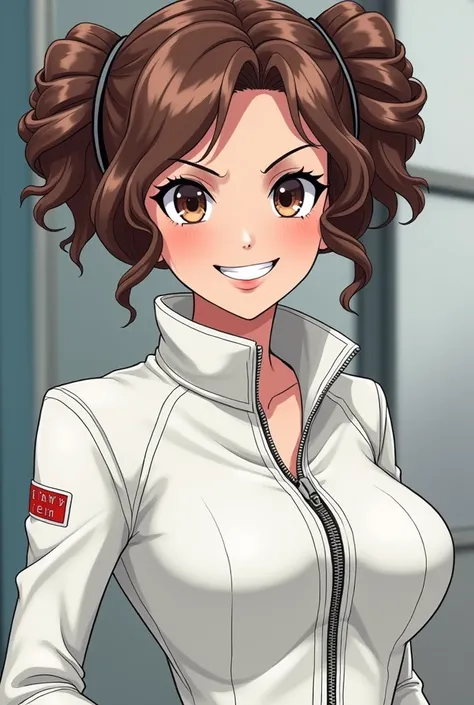 From STAR WARS Anime Girl- Princess Leia Cheeky My Evil  Jacket Weiße Zip 