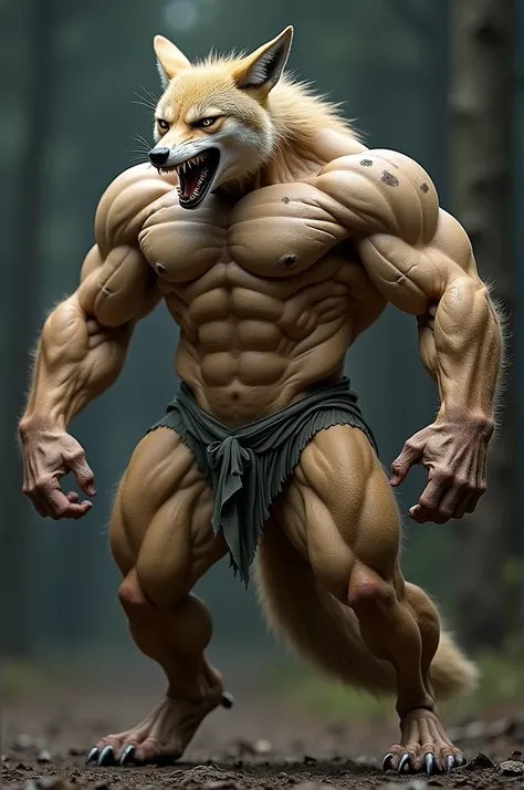 Muscled coyote using anabolic steroids 