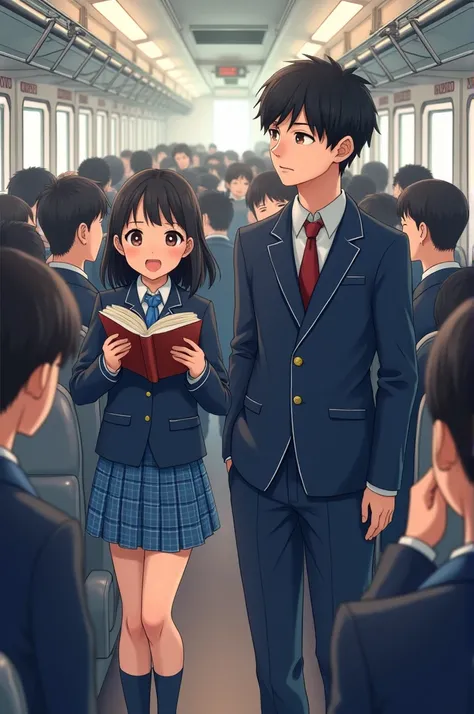 top quality　masterpiece　male teacher who likes parades、Elementary student, girl、Traditional navy blazer uniform、Blue checkered skirt、White high socks、、male teacher:1.3、Japanese elementary school girl,Student Council President、Cute and popular、mini skirt、(P...