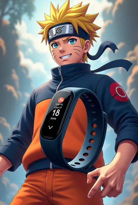 Naruto using mi band 4 watch as poster boy 