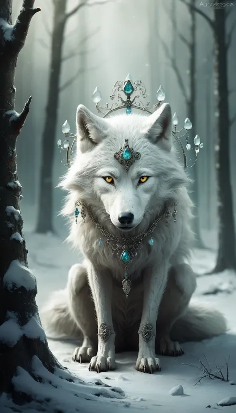 White Wolf, by Alexander Jansson.
(best quality, masterpiece), perfect composition, intricate details, ultra-detailed