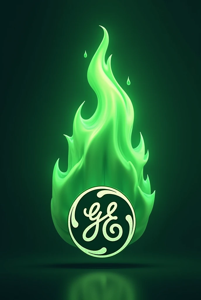 GE logo with a green flame