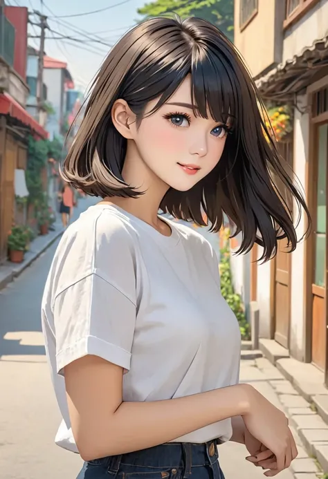 Make short hair and long hair girlfriend