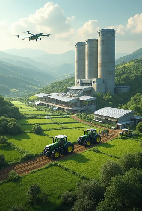 A big farm with digital invention 