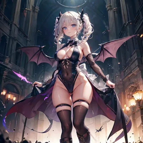 full body Waifu beautiful detailed eyes, beautiful detailed lips, extremely detailed eyes and face, longeyelashes, 1girl, sensual, young woman, sexy medium / large breasts, beautiful feminine face, nice sexy thighs, slim, sexy, erotic, beautiful clothes, p...