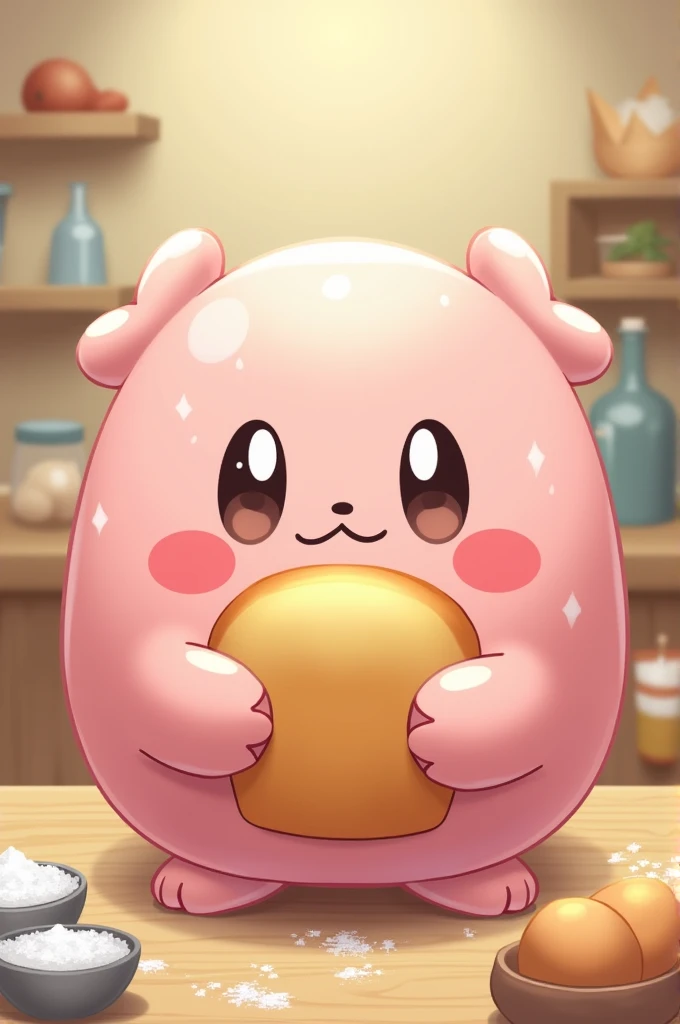 Chansey holding a loaf of bread
