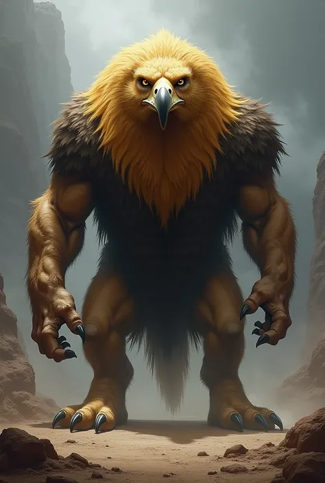 Mix eagle and lion and create big angry scary animal