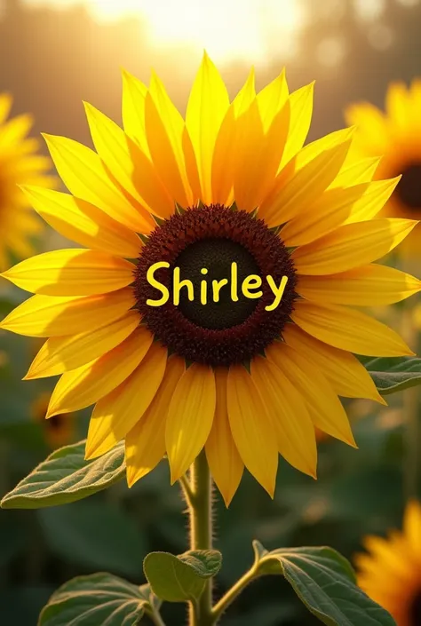 Image of a sunflower with the name Shirley 