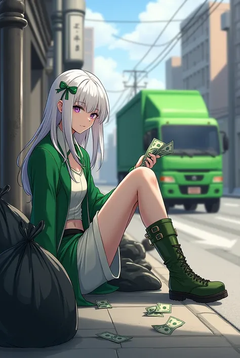 Honkai playable character with white hair, green and white clothes, covering up to the neck: star rail. Merlin&#39;the Claw of Xianzhou Yaoqing and one of the Seven Arbitral Generals of the Xianzhou Alliance. Unusual and direct, she exudes a natural charm ...