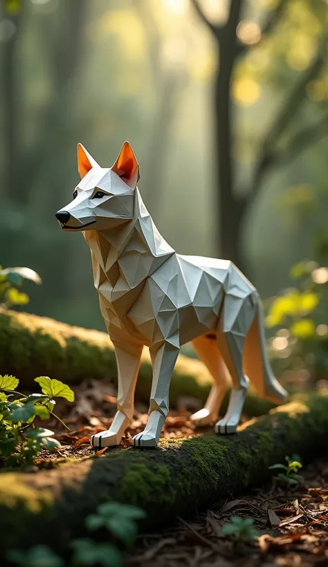 white wolf origami, detailed, realistic, (best quality,4k,8k,highres,masterpiece:1.2),ultra-detailed,(realistic,photorealistic,photo-realistic:1.37),extremely detailed origami paper wolf,highly detailed and accurate origami wolf,intricate paper folding,del...