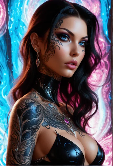 beautiful digital artwork, beautiful digital art, detailed beautiful face, 8k high quality oled detailed art, very beautiful digital art, digital art. highly detailed, beautiful detailed body, Create a hyper detailed photograph of a perfectly simetrical ta...