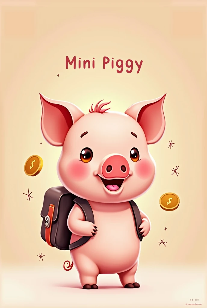 A little pig that promotes the habit of saving in children, that have the name in the image Mini Piggy