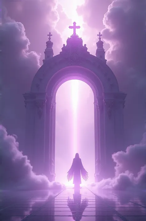 Entrance to heaven in purple tones