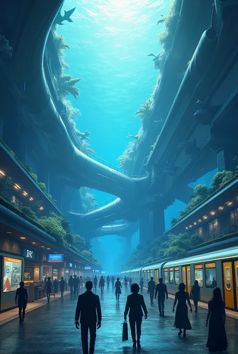 Create underwater train station 