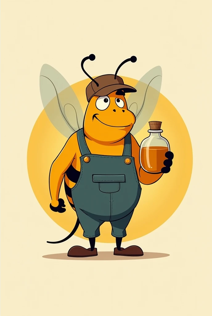 I want you to make me a bee that is a farmer or a cowherd and that sells honey., I want it to be in an old cartoon style… I feel it is very cute, I don&#39;t want it to be realistic, but more like a Mickey Mouse type cartoon., Don&#39;t make it cute...make...