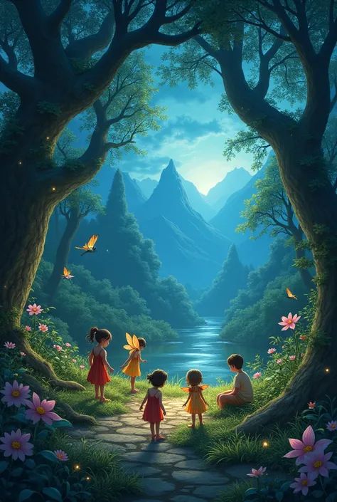 
**The Forest of Dreams**

Once Upon a time, in a small town surrounded by mountains and crystal clear rivers, a magical forest called the Forest of Dreams. This forest was home to extraordinary creatures: fairies, elves, and talking animals. They all live...