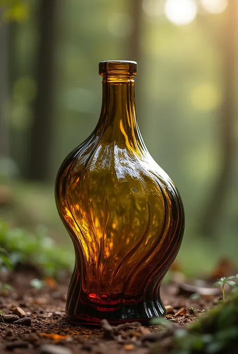 Oak-shaped bottle