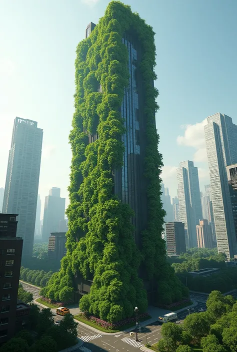 tall building in the city covered with a green blanket

