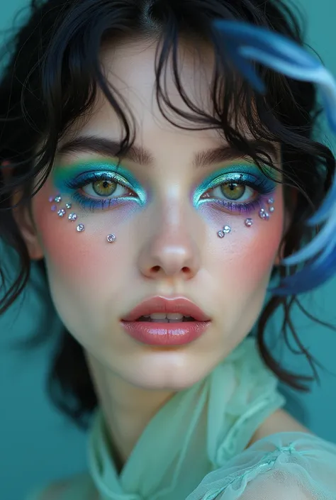 Editorial makeup inspired by betta fish with small fins