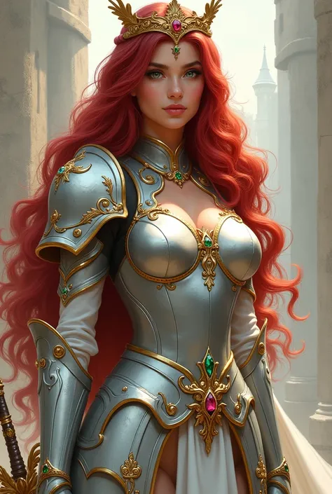 Name: Shina Age: 1 Hair: rubio,long and wavy eyes: green as emerald Skin: white body: delgado,strong and sexy Clothing: Shiny silver-colored armor decorated with gold and never precious,wears a crown that matches her armor Accessories: He has a very large ...