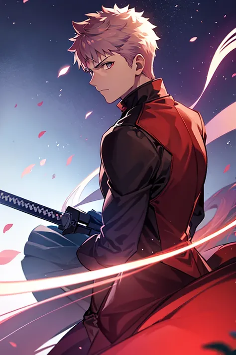 male, Shirou Emiya, Fate stay night, ufotable, anime, ultra-realistic, twin swords