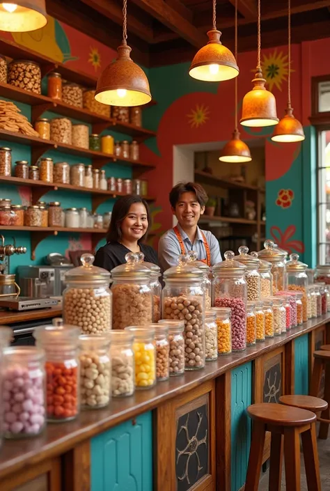 a candy store specializing in Peruvian Guargueiro, founded in Brazil by immigrant cousins from Peru
