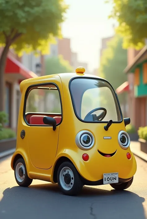 Simple spark car with a sign that says children&#39;s transportation