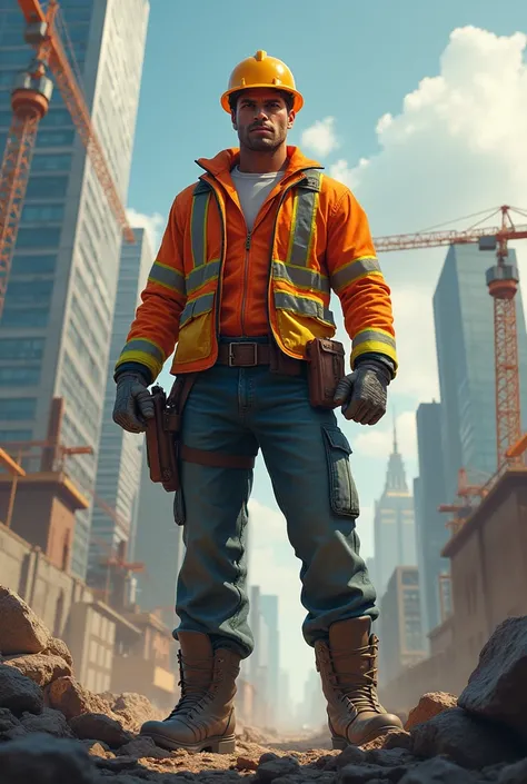 Construction Worker Super Hero
