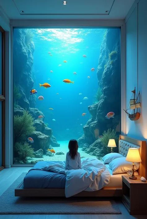 Aquarium wall bedroom