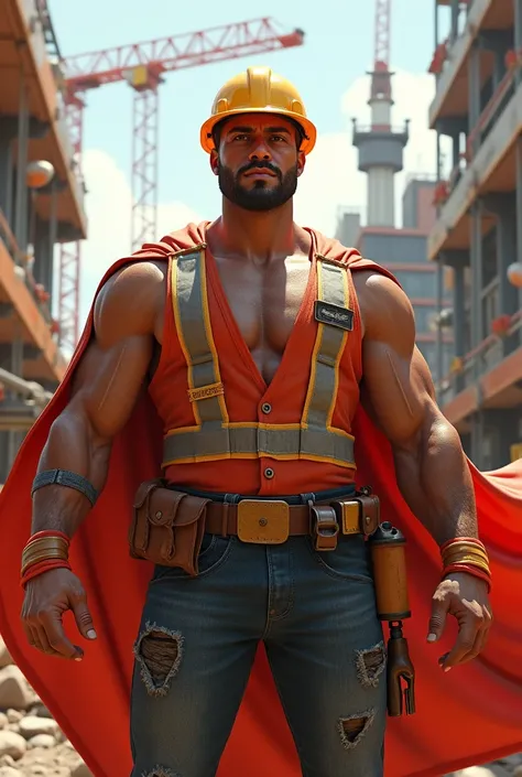 Construction Worker Super Hero Cape 
