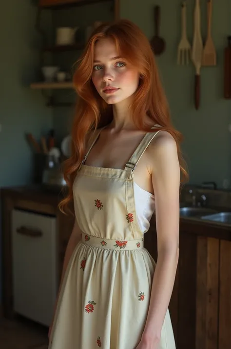 Create Russian young mom Use apron but no Clothing 