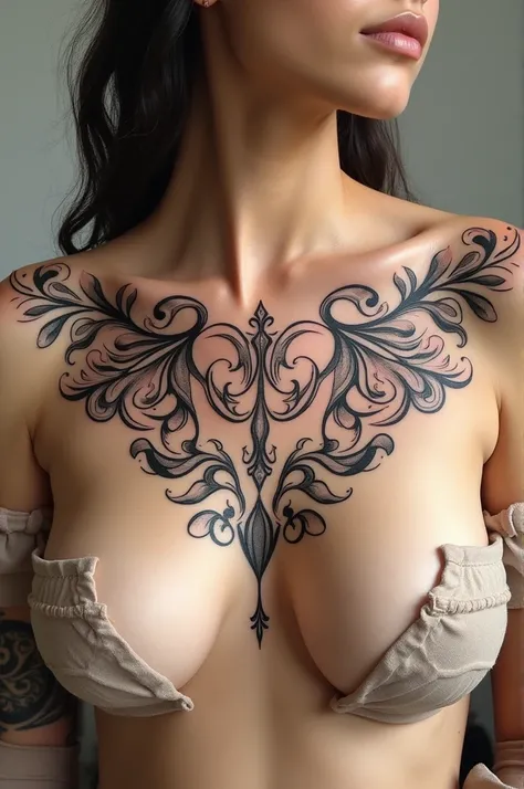 Tattoo of both collarbones