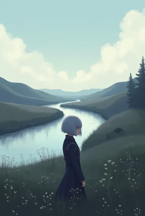 Create a painting to use as a Violet Evergarden poster later