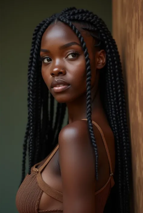  black girl , big ass,  braided hair