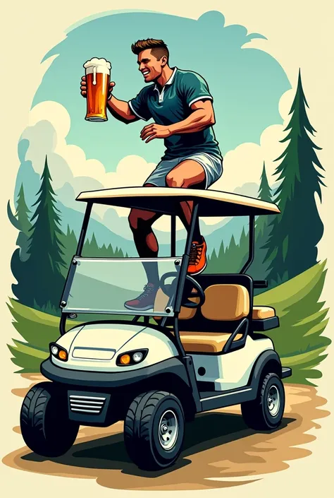 A label that brings the beer together, rugby and golf cart please