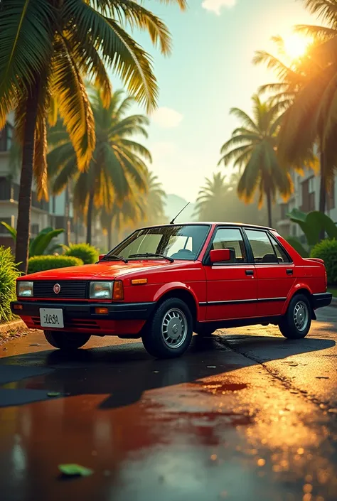 Fiat tipo 1993 red Brazilian model 

