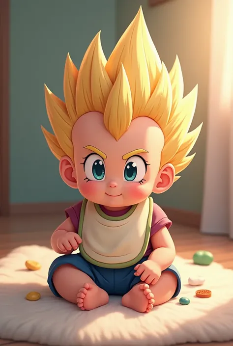 
Baby Vegeta with cute bib
