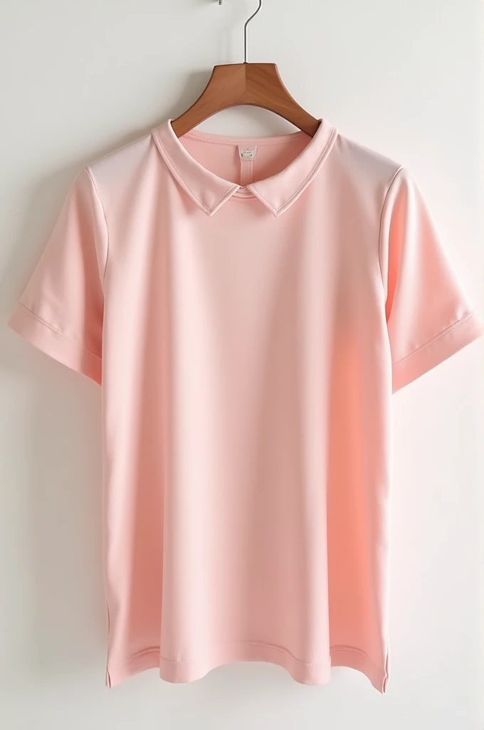 A very soft pink t-shirt, Let your collar be a shirt design. 